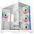 Корпус Deepcool CG530 4F WH без БП, боковое окно (панорама), 3x120мм ARGB Reverce вентилятора на боковой стенке, 1x120мм ARGB вентилятор сзади, белый, ATX