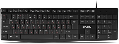 Клавиатура Sven KB-S305 чёрная (105 кл.+12Fn)