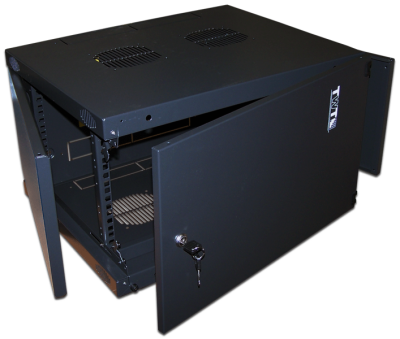 Шкаф настенный Next, 6U 550x450, металлическая дверь, черный (TWT-CBWNM-6U-6x4-BK)