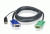 Кабель KVM USB "гидра" 1.8м SHD15M/USB A(M)--SPHD15M(G) ATEN 2L-5202U