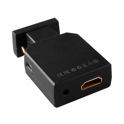 Конвертер переходник VGA + 3.5mm в HDMI,  Greenline, 1920x1080p 60Hz, EDID, GL-v135 Greenconnect VGA + 3.5mm в HDMI,  Greenline, 1920x1080p 60Hz, EDID (GL-v135)