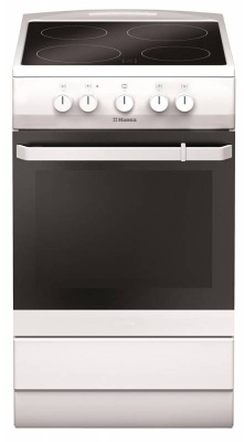 Плита Электрическая Hansa FCCW54000 белый стеклокерамика
