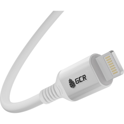 GCR Кабель PREMIUM 3.0m TypeC/Lightning MFI POWER DELIVERY 18 W, быстрая зарядка, белый силикон, AL case белый, белый ПВХ, GCR-53756 Greenconnect GCR-53756