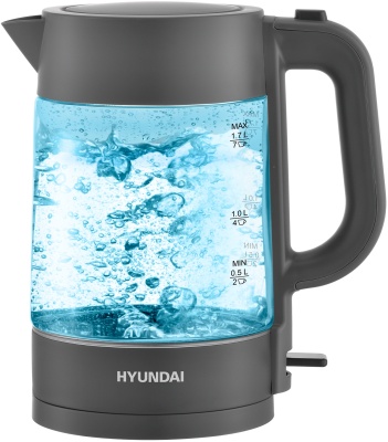 Чайник электрический Hyundai HYK-G7707 1.7л. 2200Вт графит (корпус: стекло)