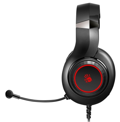 Наушники с микрофоном A4Tech Bloody G220 черный 2м мониторные оголовье (G220 AUX3.5-4PIN + USB)