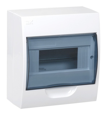 Щит распределительный IEK MKP12-N-08-40-20 ЩРН-П-8 для установки модульных устройств навесной 184мм 97мм 200мм 660B 8мод. пластик IP41 белый (упак.:1шт)