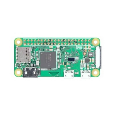 Raspberry Pi Zero W 1GHz single-core CPU, 512MB RAM, Mini HDMI port, Micro USB OTG port, Micro USB power, HAT-compatible 40-pin header, Composite video and reset headers, 
CSI camera connector, 802.11 b/g/n wireless LAN(MBZ)