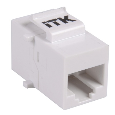 Проходной адаптер кат.5E UTP, RJ45-RJ45, тип Keystone Jack ITK CS7-1C5EU