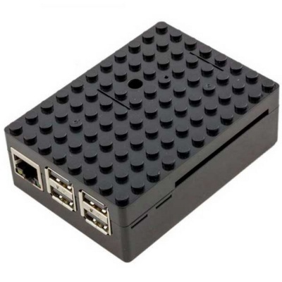 RA182   Корпус ACD Black ABS Plastic Building Block case for Raspberry Pi 3 B/B+ (CBPIBLOX-BLK) (494293)