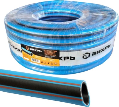 Шланг Вихрь 73/7/2/11 3/4" 25м поливочный армированный голубой/черный