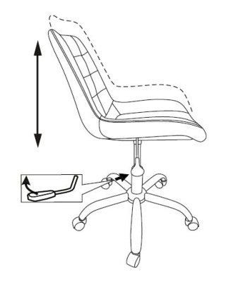 Кресло Бюрократ CH-350SL светло-бежевый искусст.кожа/ткань крестовина металл хром