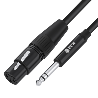 GCR Кабель 7.0m  микрофонный stereo jack 6,35mm / XLR, M/F, черный, AL case черный,  GCR-53440 (GCR-53440)