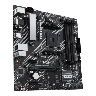 Материнская плата ASUS PRIME A520M-A II/CSM, Socket AM4, A520, 4*DDR4,  D-Sub+DP+HDMI, SATA3 + RAID, Audio, Gb LAN, USB 3.2*5, USB 2.0*4, COM*1 header (w/o cable), mATX ; 990MB17H0-M0EAYC (PRIME A520M-A II/CSM)