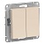 Systeme electric ATN000251 ATLASDESIGN 2-клавишный ВЫКЛЮЧАТЕЛЬ, сх.5, 10АХ, механизм, БЕЖЕВЫЙ