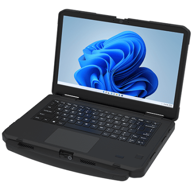 Защищенный ноутбук Winmate L140AD-4 можно брать с собой куда угодно благодаря степени защиты IP65 и испытаниям на удары, падения и вибрацию по стандарту MIL-STD-810H. Ноутбук L140AD-4 для тяжелых условий работы достаточно прочен, чтобы в