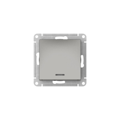 ATLASDESIGN 1-клавишный ВЫКЛЮЧАТЕЛЬ с подсветкой ,сх.1а, 10АХ, быстрозажимные клеммы,сТАЛЬ