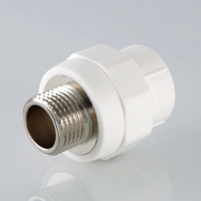 Муфта комбинированная 20x1/2' НР полипропиленовая PPR белая