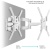 Кронштейн для телевизора Onkron M5 белый 37"-70" макс.36.4кг настенный поворот и наклон