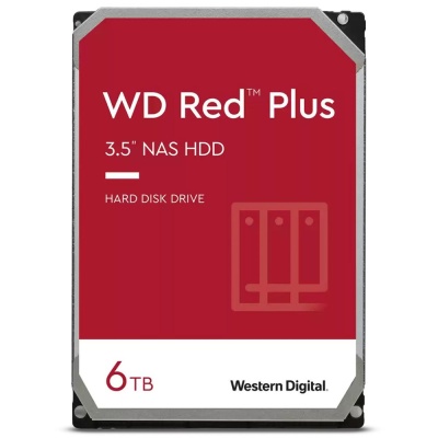 Жесткий диск Western Digital Red Plus WD60EFPX 6TB 3.5" 5400 RPM 128MB SATA-III NAS Edition (замена WD60EFZX)