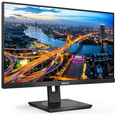 Монитор 23,8" Philips 243B1 1920x1080 75Гц  IPS W-LED 16:9 4ms HDMI DP 4*USB3.2 USB-C 3.2 50M:1 1000:1 178/178 250cd RJ45 USB-C Power Delivery HAS Pivot Tilt Swivel Speakers Black (243B1/00)