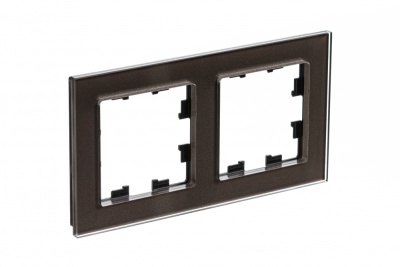 Рамка двухпостовая ATLASDESIGN NATURE, СТЕКЛО МОККО