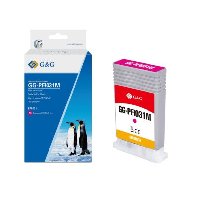 Картридж струйный G&G, аналог Canon PFI031M (6265C001) пурпурный 55ml