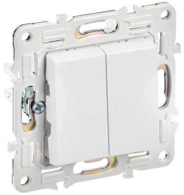 SKANDY Выключатель 2-клавишный перекрестный 10А SK-V06W арктический белый IEK