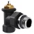 Набор термостатический угловой Royal Thermo Design 1/2"М30х1,5 (Черный)