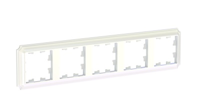 ATLASDESIGN ANTIQUE 5-постовая рамка, универсальная, ЖЕМЧУГ