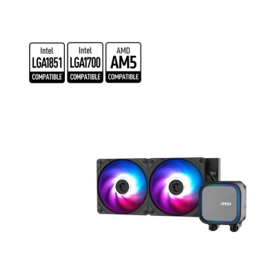 Система жидкостного охлаждения MSI MAG CORELIQUID A13 240 2x ARGb Fan, ARGb Block,