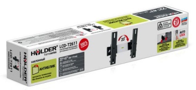 Кронштейн для телевизора Holder LCD-T2611 черный 22"-47" макс.30кг настенный наклон