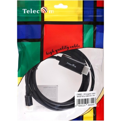 Кабель-переходник Mini DisplayPort M => HDMI M 1.8m Telecom <TA695> VCOM Кабель-переходник Telecom Mini DisplayPort M/HDMI M (TA695)