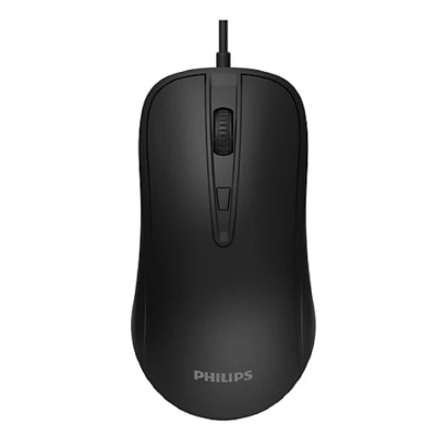 Проводная мышь Philips SPK7214, 4 кноп., USB 2.0, 800-1600dpi, чёрный