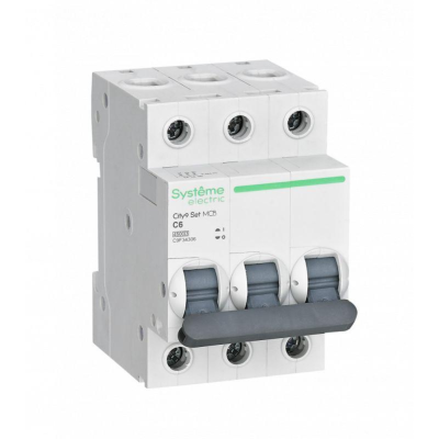Systeme electric C9F34306 City9 Set Автоматический выключатель (АВ) С 6А 3P 4.5kA 400В