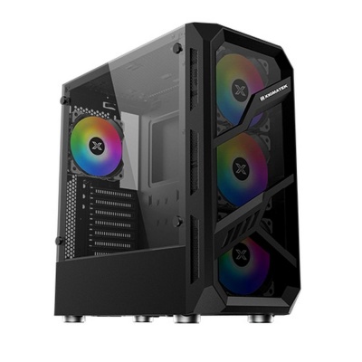 Корпус Xigmatek Lamiya EN40016 ATX, USB3.0x1+USB2.0x2, Front & Left TG, 4PCS X24A Fan, Galaxy II Fan Control Box & Remote (748113)