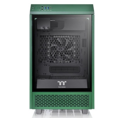 Корпус Thermaltake The Tower 100 Racing Green черный без БП miniITX 1x120mm 3x140mm 2xUSB3.0 audio bott PSU