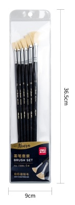 Набор кистей Deli 73896 плоск.