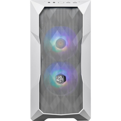 Корпус без блока питания/ Cooler Master MasterCase TD300 Mesh, USB3.0x2, 2x120ARGBFans, White, mATX, w/o PSU