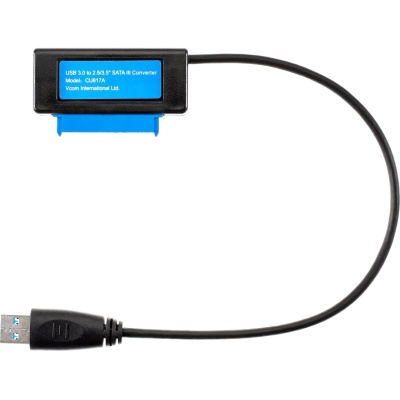Кабель-адаптер USB3.0 ---SATA III 2.5/3,5"+SSD, правый угол, VCOM <CU817A> Кабель-адаптер VCOM VCOM USB 3.0 M/SATA III F (CU817A)