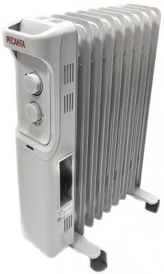 Радиатор масляный Ресанта ОМ-9А 2000Вт белый