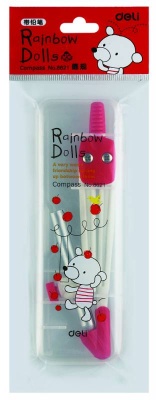 Циркуль для черчения Deli E8621 корпус ассорти металл