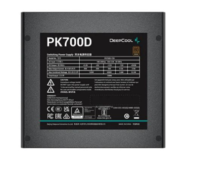 Блок питания Deepcool PK700D (ATX 2.4, 700W, PWM 120mm fan, Active PFC+DC to DC, 80+ BRONZE) RET (PK700D)