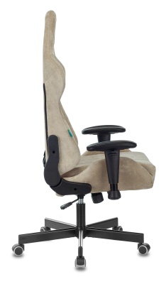 Кресло игровое Бюрократ VIKING KNIGHT Fabric песочный Light-21 с подголов. крестовина металл