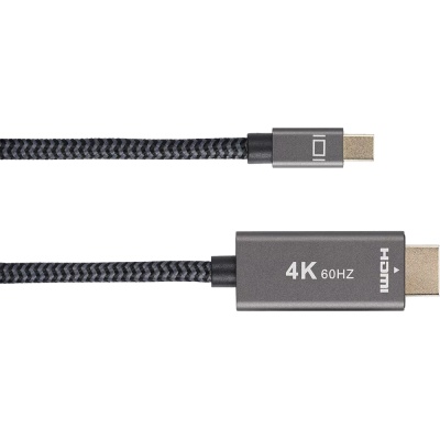 Кабель miniDisplayPort M-> HDMI M 4K@60Hz 1.8m Telecom,оплетка (TA562M-1.8M) VCOM Кабель-переходник Telecom Mini DisplayPort M/HDMI M (TA562M-1.8M)