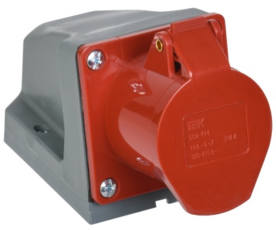 Iek PSR12-016-4 Розетка 114 стационарная 3Р+РЕ 16А 380В IP44 ИЭК