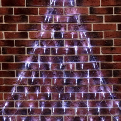 Neon-Night (215-055) Гирлянда Светодиодная Сеть Треугольная 1,5Х2Х2М 136 Led Белый Прозрачный Пвх Ip65 Свечение С Динамикой 230В Контроллер В Комплекте