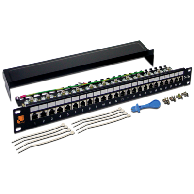 Патч-панель LANMASTER 24 порта, STP, кат.5E, 1U (LAN-PPL24S5E)