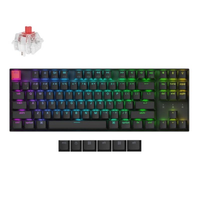 Беспроводная механическая клавиатура QMK Keychron K8 (Version 2), 87 клавиш, RGB подсветка, Keychron Red Switch (копия)