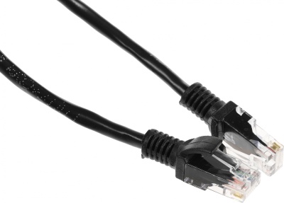 Патч-корд PP12-0.25M/BK 1000G UTP 4 пары cat5E CCA molded 0.25м черный RJ-45 (m)-RJ-45 (m)