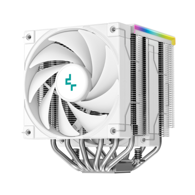 Кулер для процессора DEEPCOOL AK620 DIGITAL SE WH LGA20XX/1700/1200/115X/AM5/AM4 (9шт/кор, TDP 260W, PWM, DUAL Fan 120mm, 6 тепл. трубок, ARGB, белый) RET (R-AK620-WHADMN-GJD)